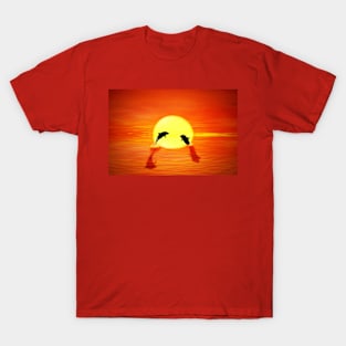 dolphin sunset T-Shirt